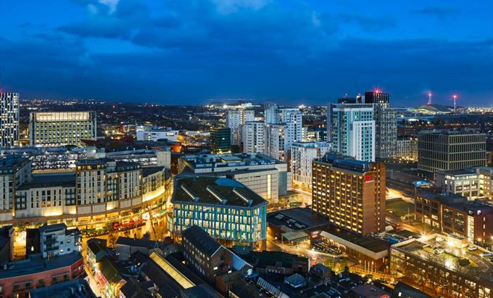 View of Cardiff City from Marriott